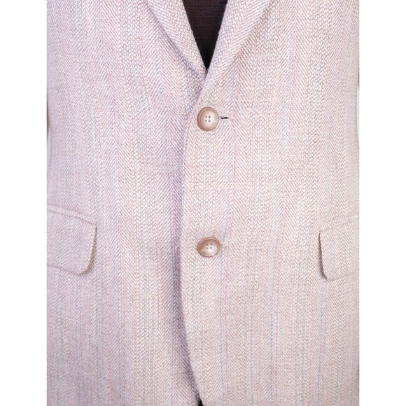 VTG John Alexander Herringbone Blazer Sport Coat Casual Jacket Size 38R 2-Button - Picture 4 of 13